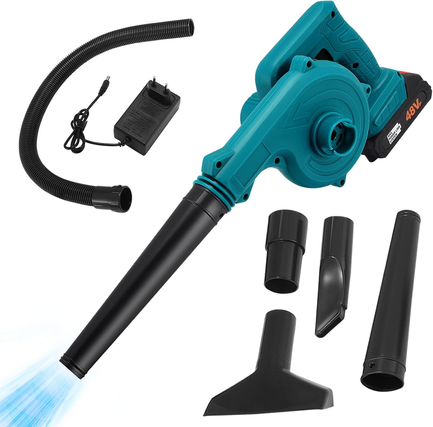 Soplador y aspiradora eléctrico con baterías recargables